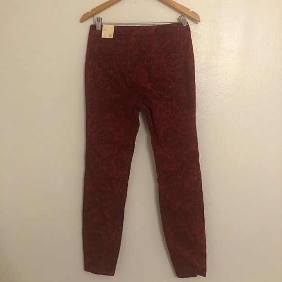NWT ANTHROPOLOGIE Pilcro & The Letterpress High Rise Denim Flocked Leggings - Picture 5 of 16